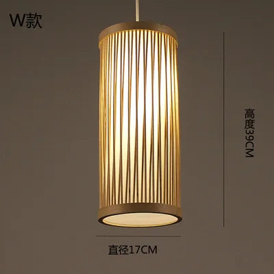 DecorBites™ Japanese Bamboo Chandelier Lights for Bedroom Living Room Tea Room Zen Lamps