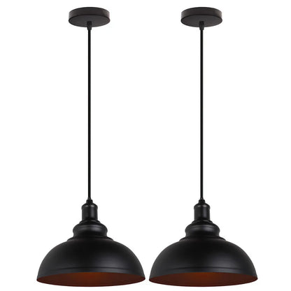 DecorBites™ Industrial Loft Iron Pendant Lights for Dining Room, Cafe, Kitchen - Set of 2