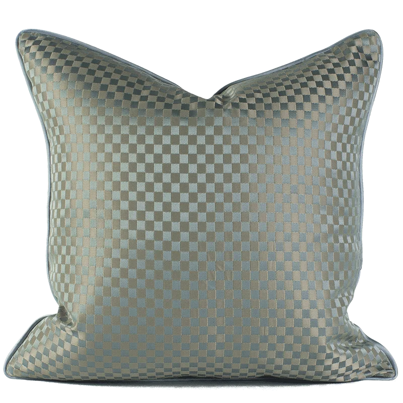 غطاء وسادة مربع من قماش الجاكار بتصميم منظر طبيعي آسيوي من DecorBites™ مقاس 45×45 سم