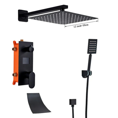 DecorBites™ Digital Display Shower Faucet Set with Rainfall Head and Bathtub Spout