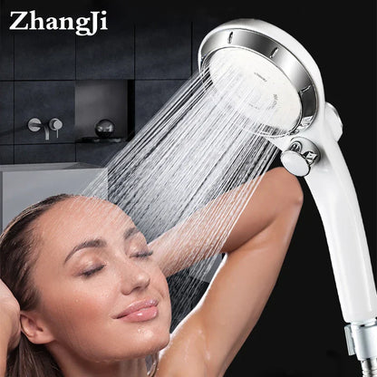 DecorBites™ High Pressure ABS Shower Head with Stepless Adjustable Button Rotation