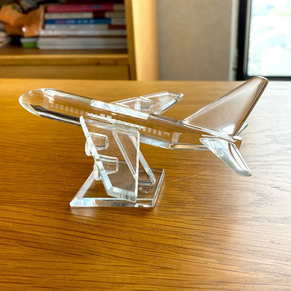 Figura de avión de cristal DecorBites™, coleccionable para decoración del hogar