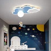 Lámpara de techo con tema espacial para niños Decorbites™ - Diseño de astronauta y avión para dormitorio