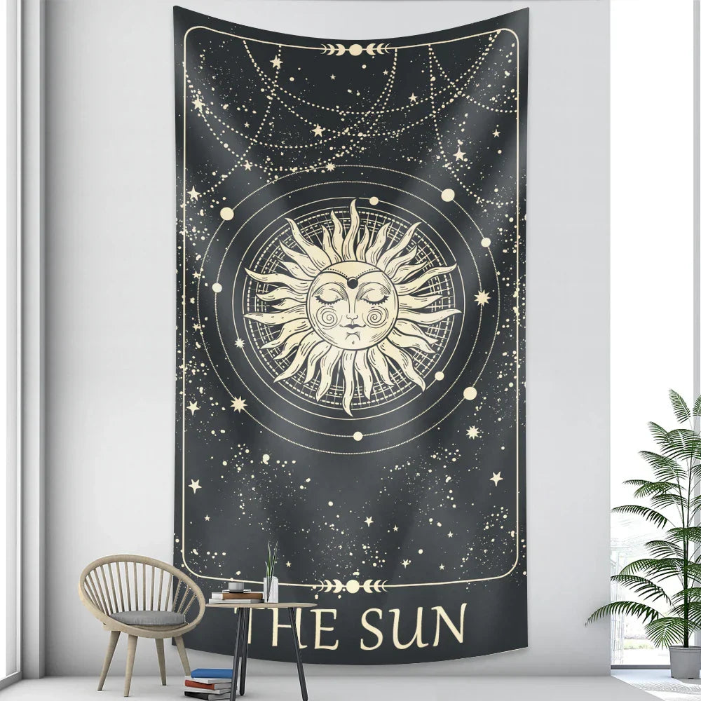 Decobites Tarot Card Psychedelic Tapestry Wall Hanging for Bohemian Home Decor