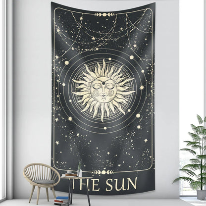 Decobites Tarot Card Psychedelic Tapestry Wall Hanging for Bohemian Home Decor