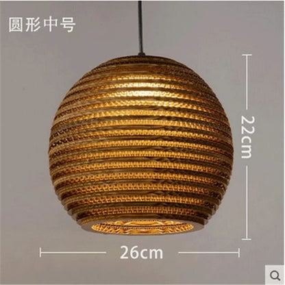 DecorBites™ Chinese Paper Honeycomb Pendant Lights Cardboard Personalized Home Decor Luminaire