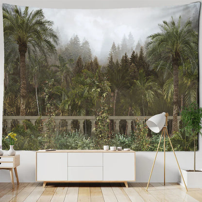 DecorBites™ King Palm Landscape Plant Tapestry - Tropical Wall Hanging Home Decor