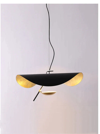 DecorBites™ Lederam Manta Pendant Lamp - Industrial Retro Design, White & Black.