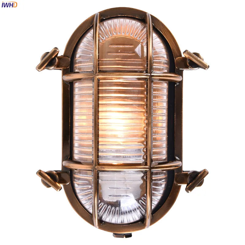 Lámpara de pared industrial exterior Decorbites™ impermeable LED para porche jardín balcón