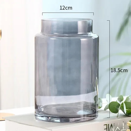 DecorBites™ Gold Glass Vase Hydroponic Plant Flowers Living Room Dining Table Decor