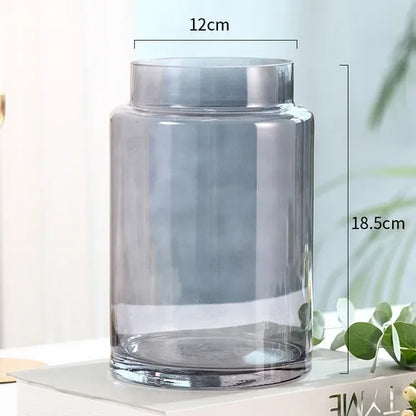 DecorBites™ Gold Glass Vase Hydroponic Plant Flowers Living Room Dining Table Decor