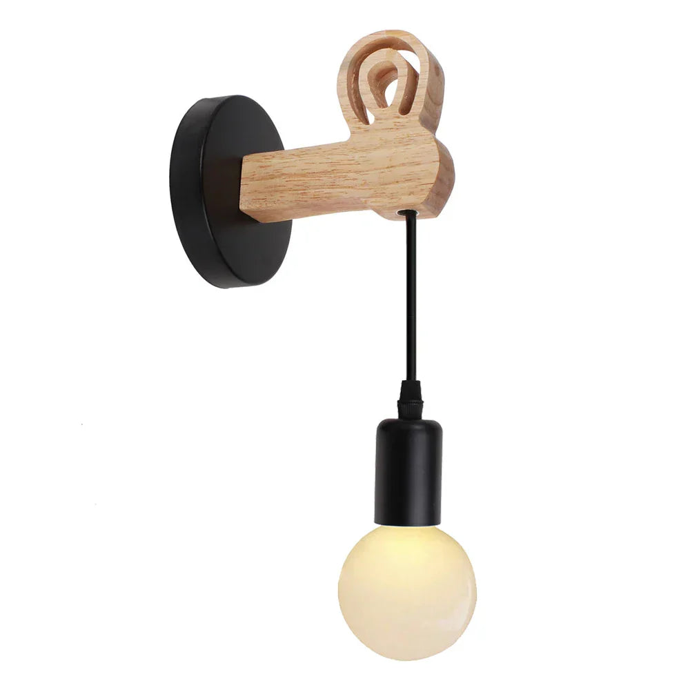 Decorbites™ Luz de Pared con Polea Industrial - Aplico de Pared Retro para Loft en Hogar, Café, Bar