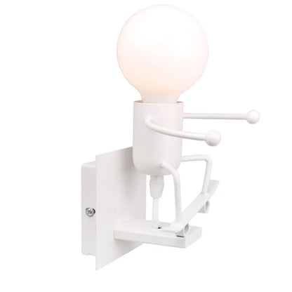 DecorBites™ Cartoon Doll Wall Sconce: Modern Iron Art Light for Kids Room