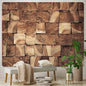 Decobites Wooden Strip Texture Boho Wall Hanging Deco for Bedroom Background