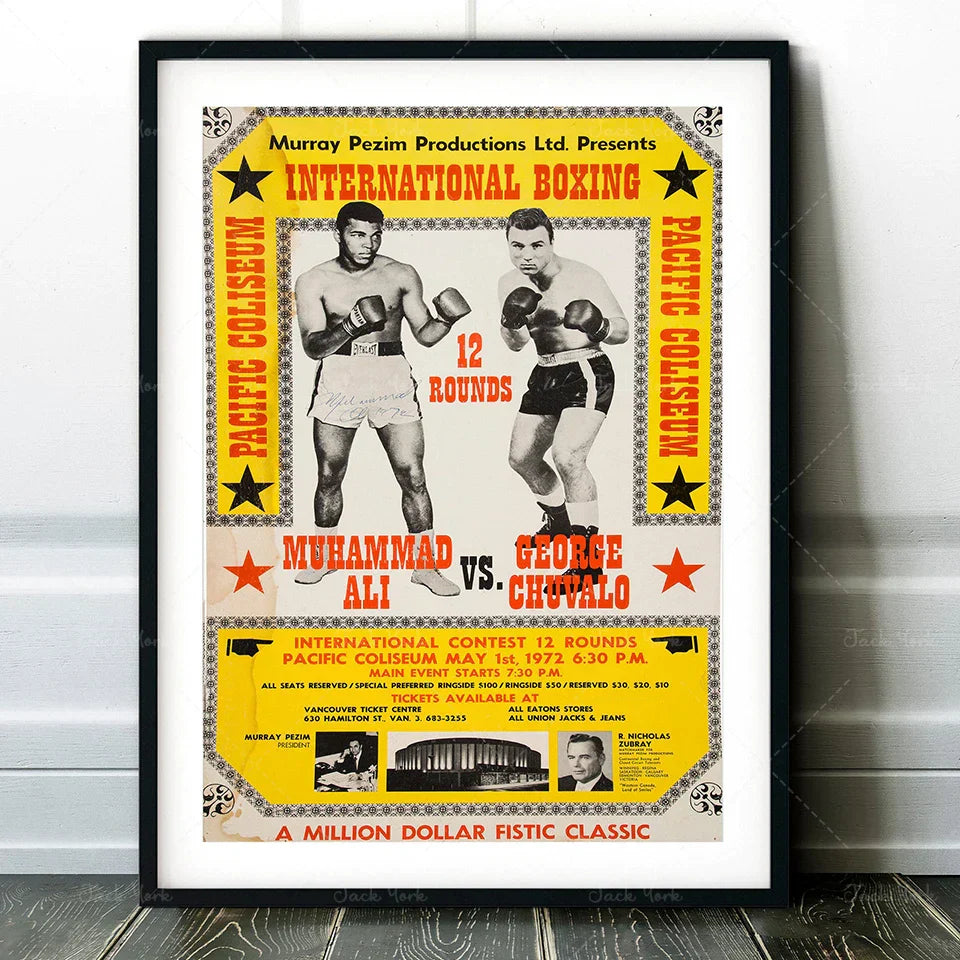 DecorBites™ Boxing Photo Print - Croke Park Fight Poster Wall Art - Dublin, 1972