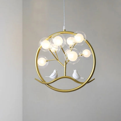 DecorBites™ Gold Glass Ball Chandelier Nordic Design for Home Dining Kitchen Restaurant Hallway