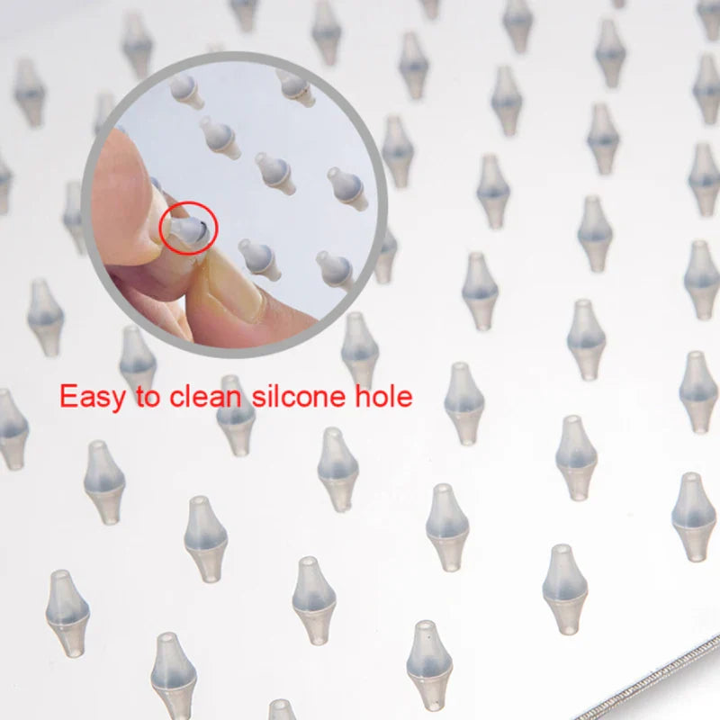 Cabezal de ducha tipo lluvia DecorBites™ de acero inoxidable de 20 pulgadas - Cabezal de ducha cuadrado ultradelgado para baño