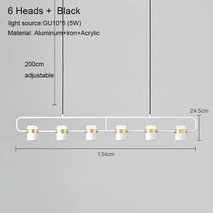 Lámpara colgante tipo araña LED DecorBites™ para comedor moderno, cafetería y bar