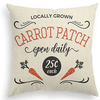 DecorBites™ Easter Rabbit Eggs Linen Pillowcase 45*45CM