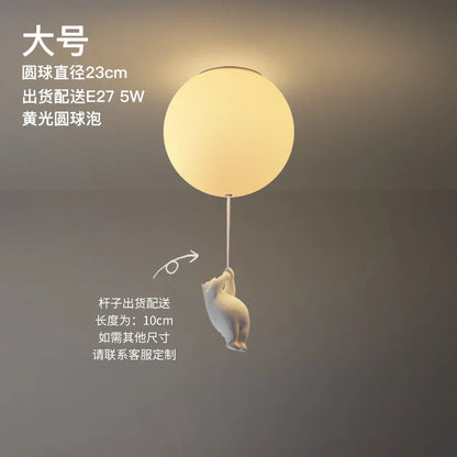 ديكوربايتس™ إضاءة سقف LED على شكل دب: دفء كرتوني عصري لغرف الأطفال وغرف النوم وغرف المعيشة