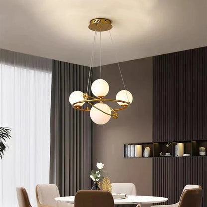 DecorBites™ Gold LED Chandelier Rings for Living Kitchen Bedroom Dining Room