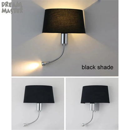DecorBites™ LED Industrial Gooseneck Wall Sconce for Bedroom Reading and Hotel