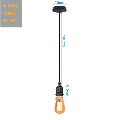 DecorBites™ مصباح معلق صناعي أسود لجزيرة المطبخ أو البار أو ديكور المزرعة