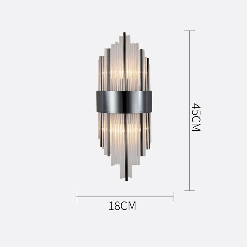 DecorBites™ Crystal Wall Lamp for Modern Light Luxury Living Room, Bedroom, and Dining Area