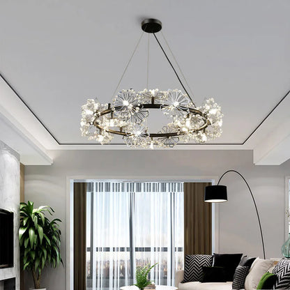 DecorBites™ Dandelion Flower Chandelier: Modern LED Living Room Bedroom Indoor Decor Bouquet Lamps