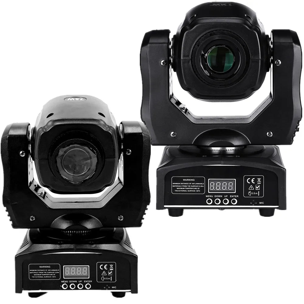 DecorBites™ 75W LED Spot Moving Head DJ Beam Light with Gobo & Color Wheel