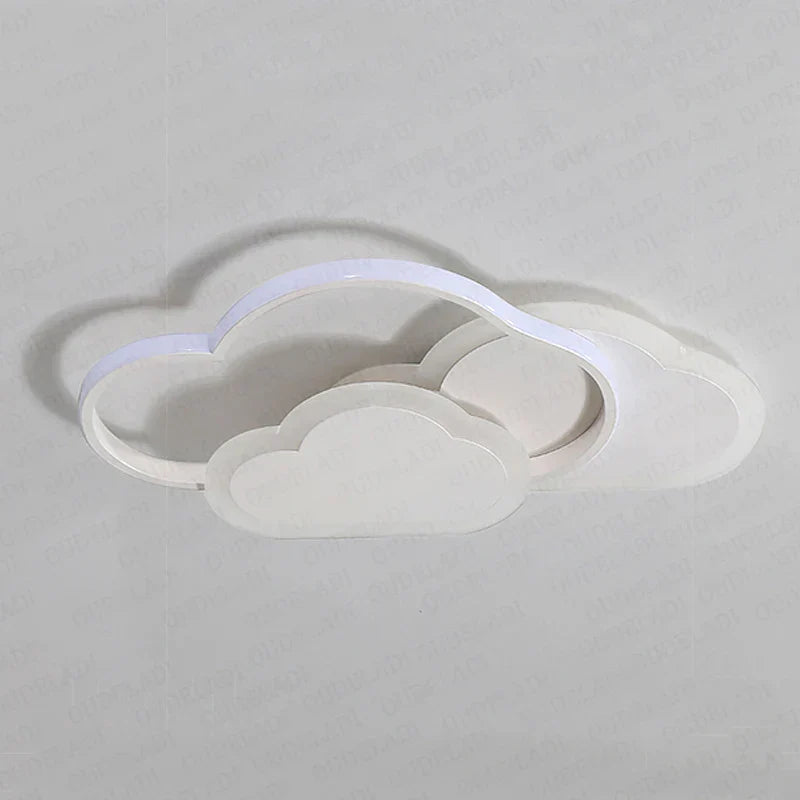 DecorBites™ Kids Room LED Ceiling Light: Modern, Creative, White & Pink Pentagram Lamps