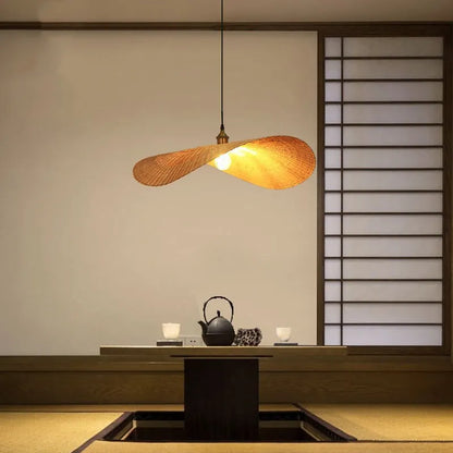 DecorBites™ Bamboo Chandelier: Japanese Tatami Teahouse Hanging Lamp for Living Room and Bedroom