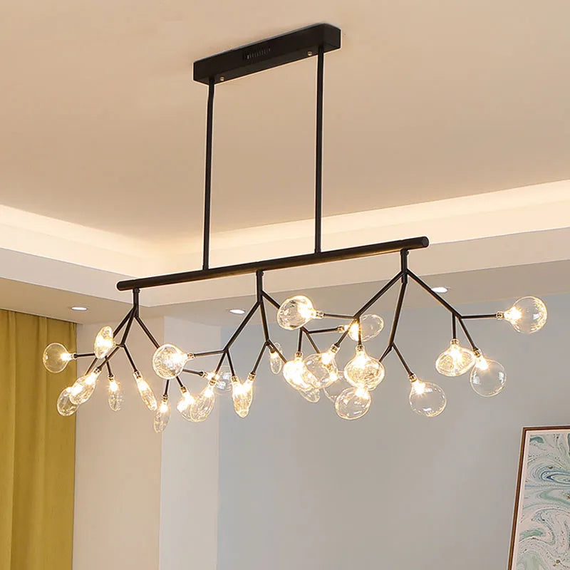 Decorbites™ Lámpara de Araña Lineal Luciérnaga: Iluminación Elegante de Ramas de Árbol para Decoración del Hogar