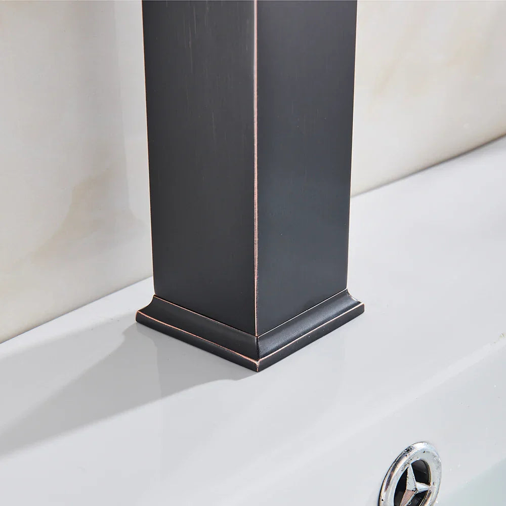 DecorBites™ Black Basin Mixer Faucet with Hot Cold Control