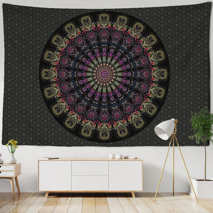 Decobites Psychedelic Mandala Tapestry Wall Hanging for Boho Home Decor