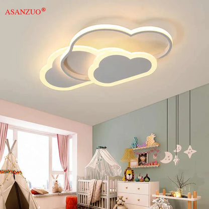 DecorBites™ Cloud Pink LED Ceiling Lamp for Children's Room - Dimmable Modern Lighting