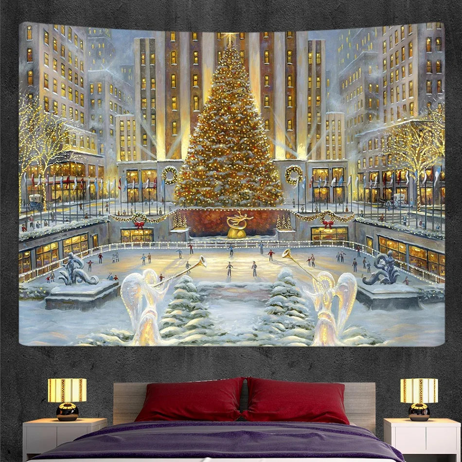 Decobites Christmas Tree Wall Tapestry Boho Living Room Decor Bed Sheet