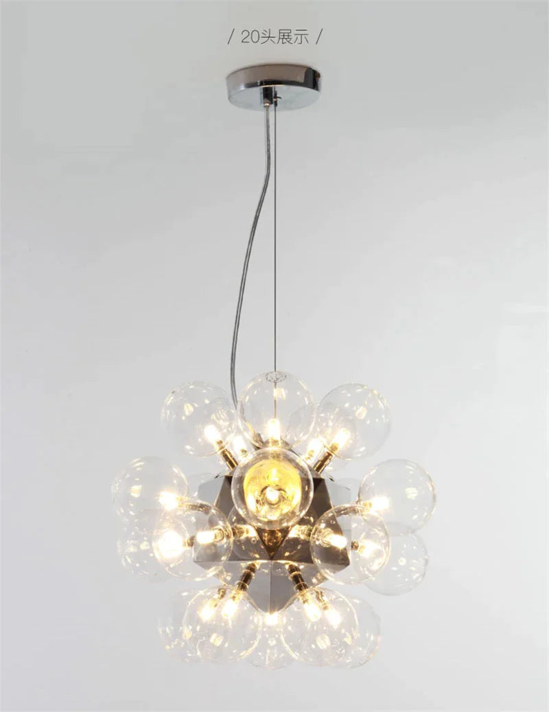 DecorBites™ Glass Bubble LED Hanging Lamp for Bedroom Living Room Bar Villa