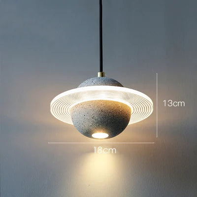 DecorBites™ Cement Planet Pendant Light for Bar and Bedside, Creative Personality Single Head Lamp