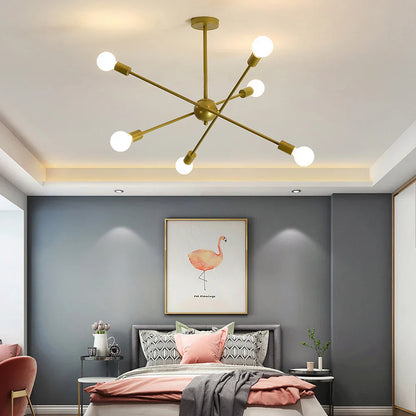 Lámpara de techo LED DecorBites™: Estilo Sputnik moderno e industrial para sala de estar y dormitorio