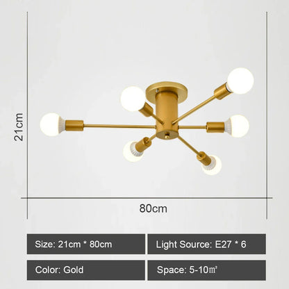 DecorBites™ LED Metal Chandeliers for Living Room - Stylish Ceiling Light for Home Decor