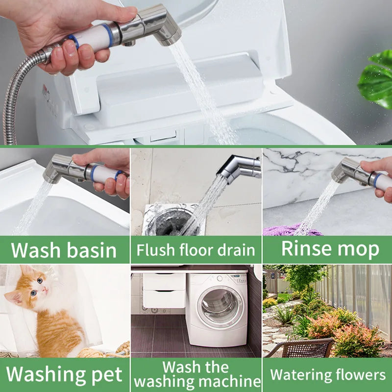 DecorBites™ High Pressure Portable Spray Gun Bidet Faucet Kit