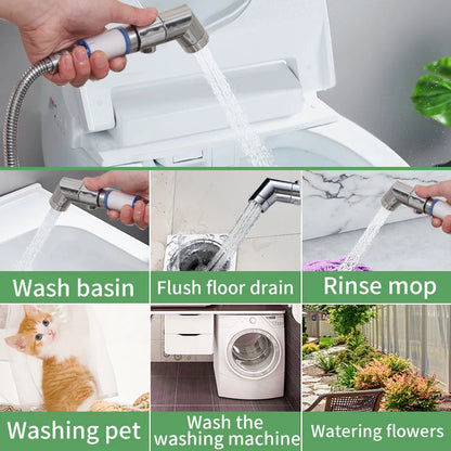 DecorBites™ High Pressure Portable Spray Gun Bidet Faucet Kit
