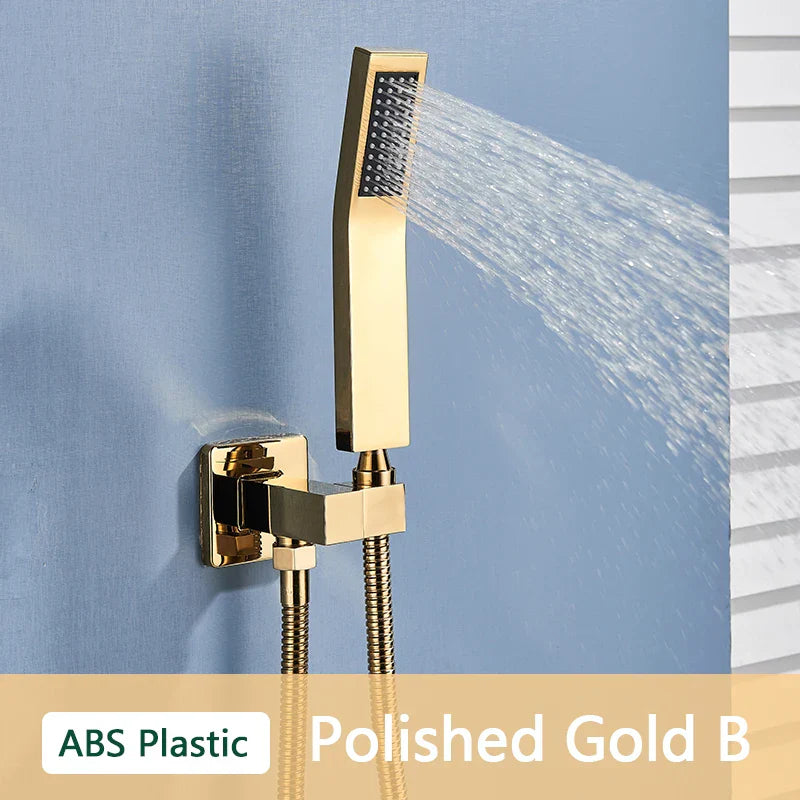 دش يدوي DecorBites™ مصنوع من بلاستيك ABS مع خرطوم وحامل | دش يدوي مثبت على الحائط