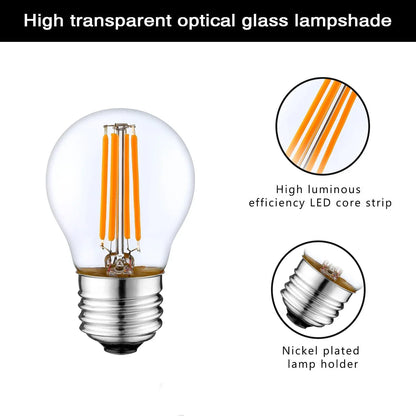 Decorbites™ G45 4W E27 Dimmbare LED-Globenlampe, Vintage-Edison-Stil, 2700K-6000K
