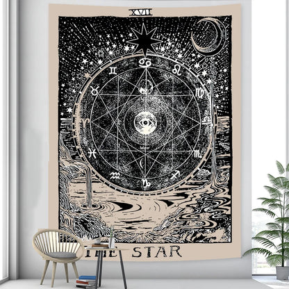 Decobites Tarot Card Psychedelic Tapestry Wall Hanging for Bohemian Home Decor