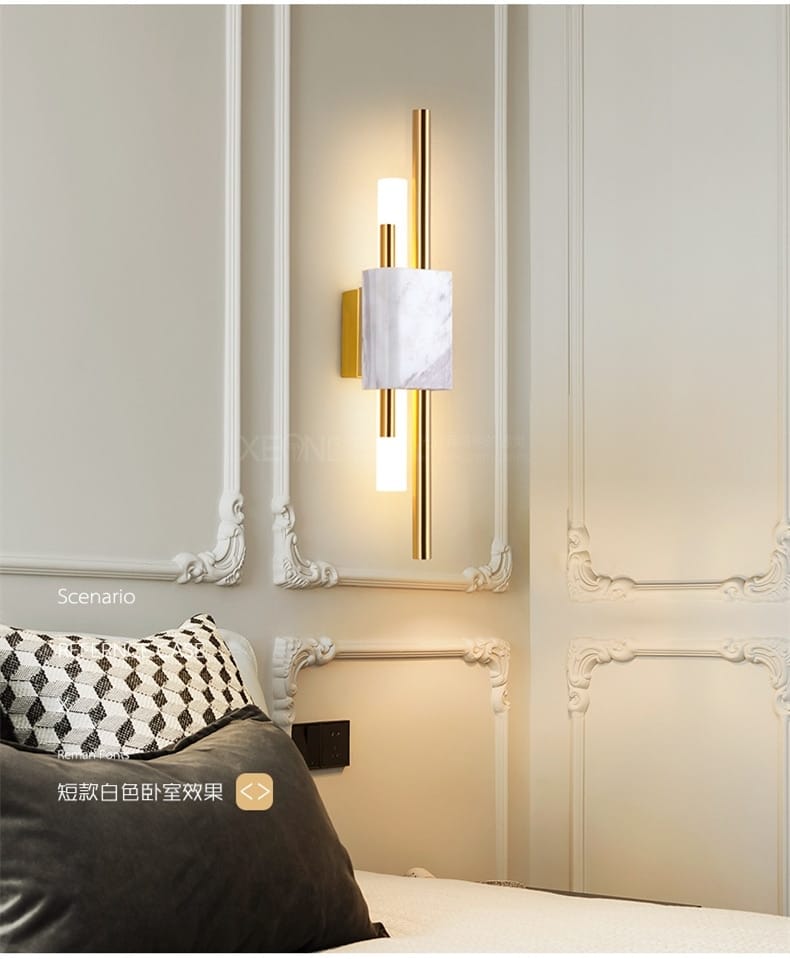 Moderne Marmor LED Wandlampe für Wohnzimmer, Schlafzimmer und Badezimmer