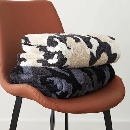 DecorBites™ Camouflage Knitted Throw Blanket