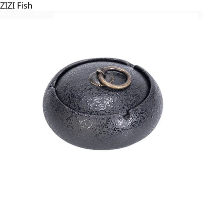 DecorBites™ Glazed Porcelain Ashtray: Stylish Desk Decoration & Gift for Boyfriend