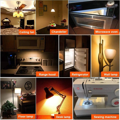 مصباح LED خافت من الزجاج الكهرماني DecorBites™ بخيوط E12 E14 قاعدة T22G 1 وات 2200 كلفن